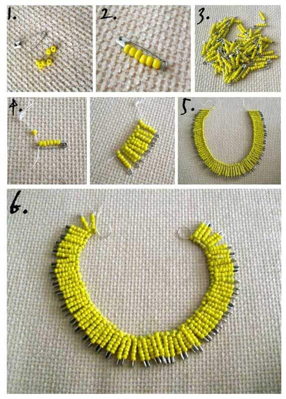 DIY statement necklace 1.
