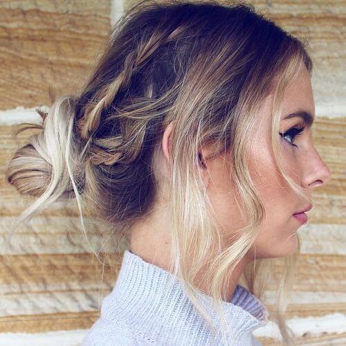 Forget about boring buns and try this messy braid.