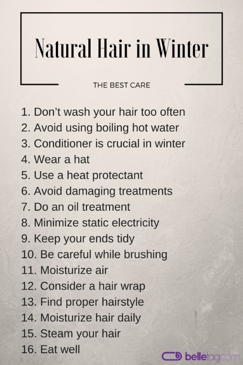 A summary of winter hair care tips.