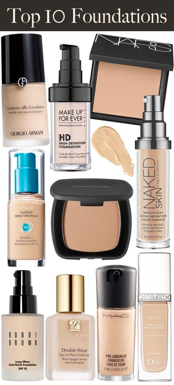 You can choose from liquid, powder or stick foundations in a variety of different finishes.