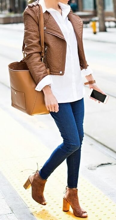 Touches of brown leather are subtly carried throughout this classic urban look.