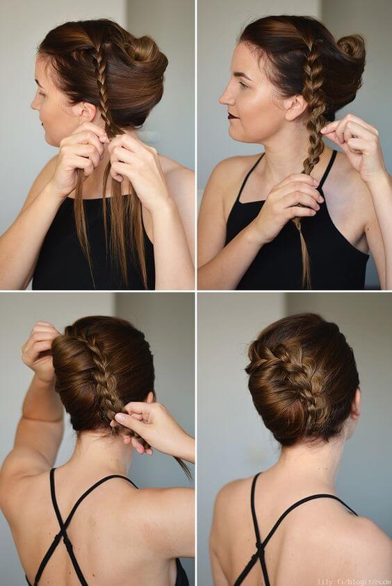 If you're confident in your braiding skills, try out this braided French twist.