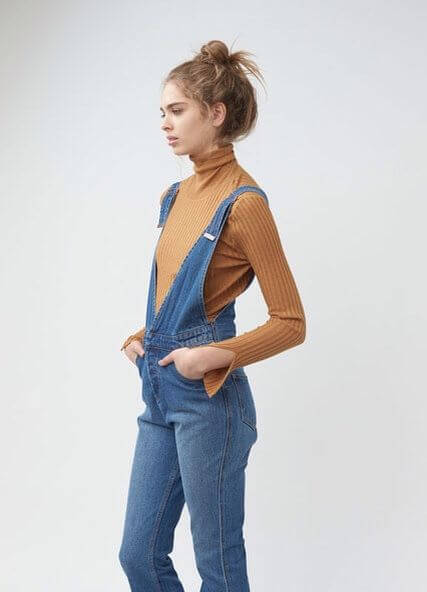 Denim overalls make a modern, young and fresh look.