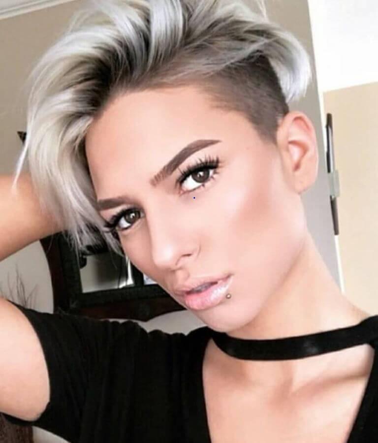 Ash blonde isn’t just for long hair. Pixie cuts look amazing with them this color too!
