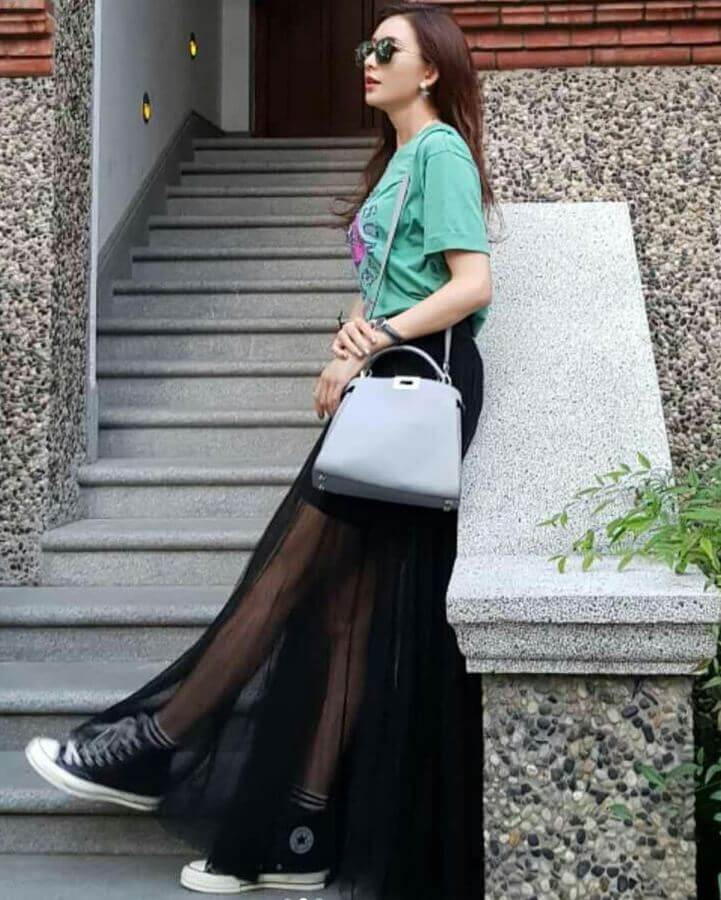 maxi dress with converse