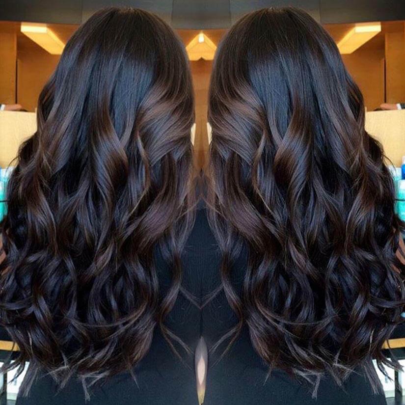 Black chocolate on your hair - no problem! We can only say it will fit perfect all hair lengths. #haircolor #warmblackhair