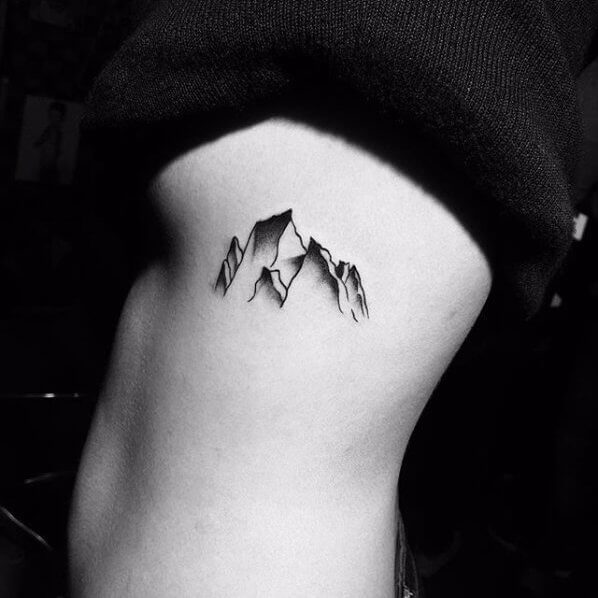 Mountain is a classic winter tattoo motif #wintertattoo