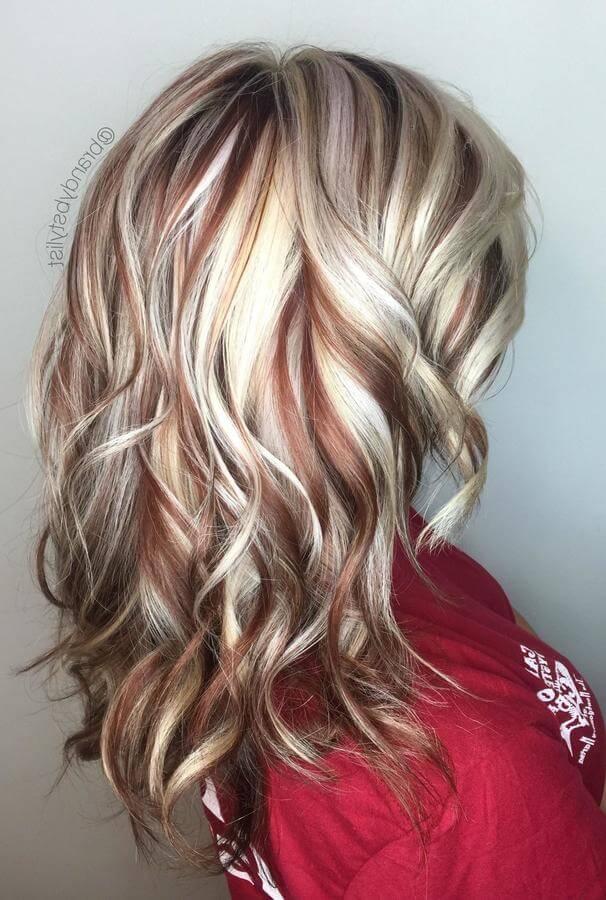 Red hair blonde highlights ideas with hair