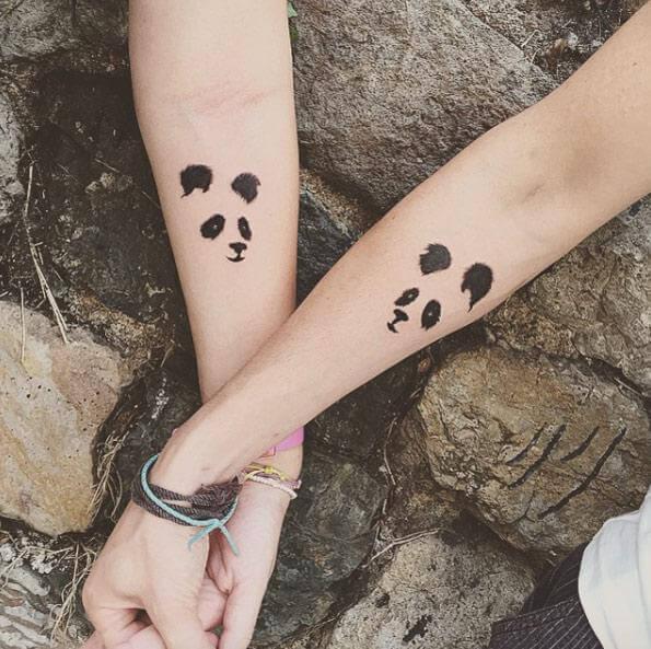 Two Black Pandas