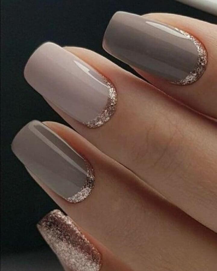 Earth-toned Natural Nails