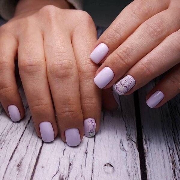 Natural Lilac Nails