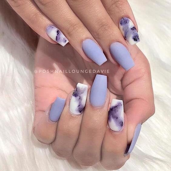 Lilac Dip Powder Nails