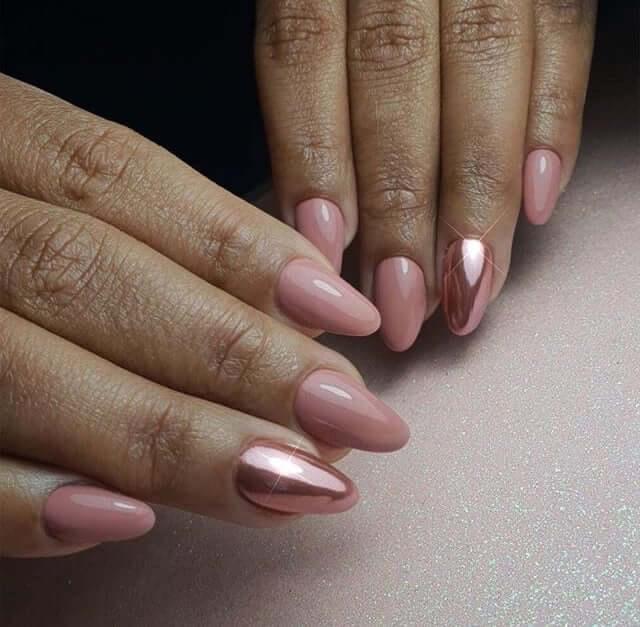 Rose Gold and Chrome Effect