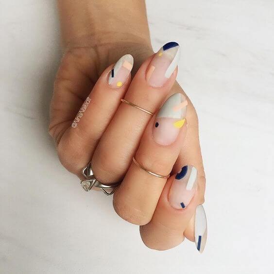 Colorful and Geometric Nails