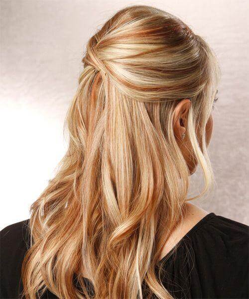 Twisted Hairstyle with Highlights