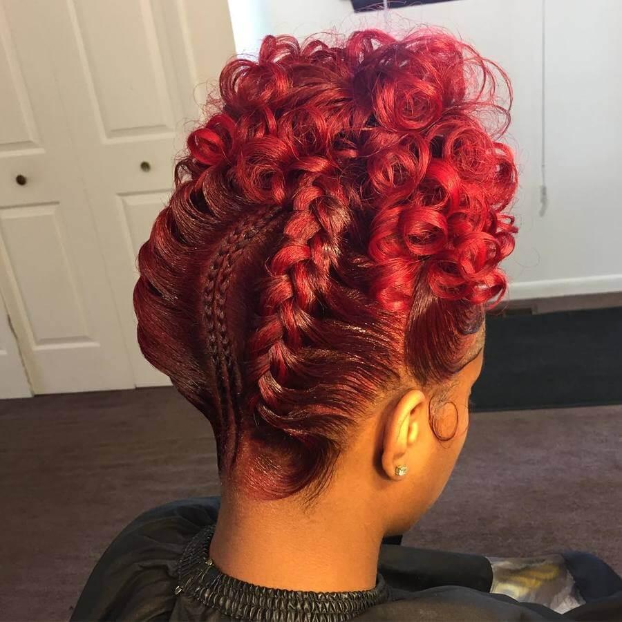 Red Braided Updo