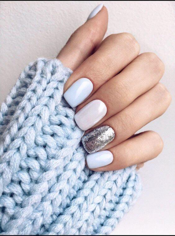 Baby Blue and Silver