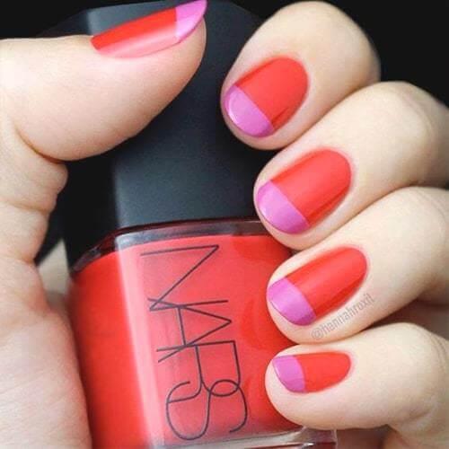Pink and Red Nails