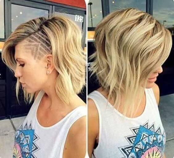 Waved and Undercut Hairstyle