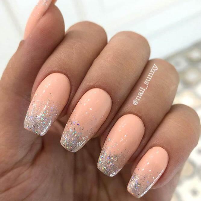 Peachy with Glitter
