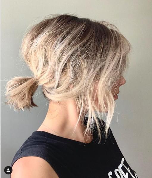 Short and Low Ponytail