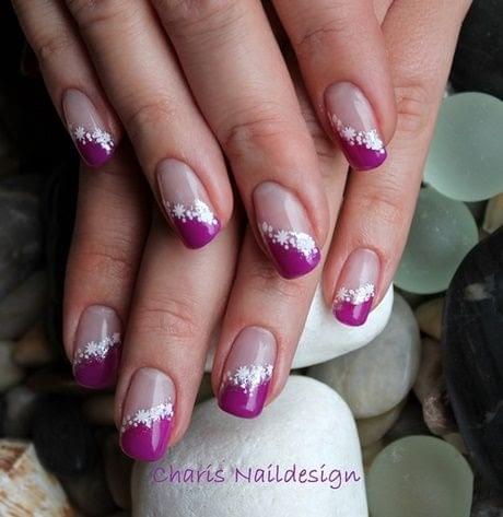 Floral Purple Nails