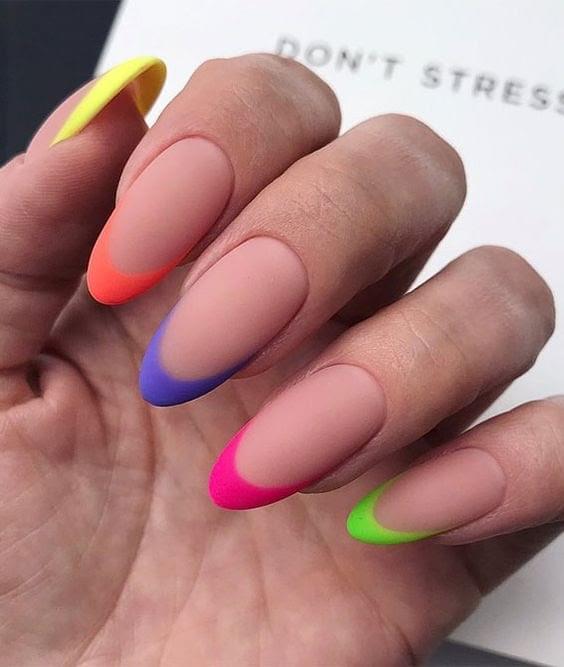 29 Colored French Tip Nails to Boost Your Manicure - BelleTag