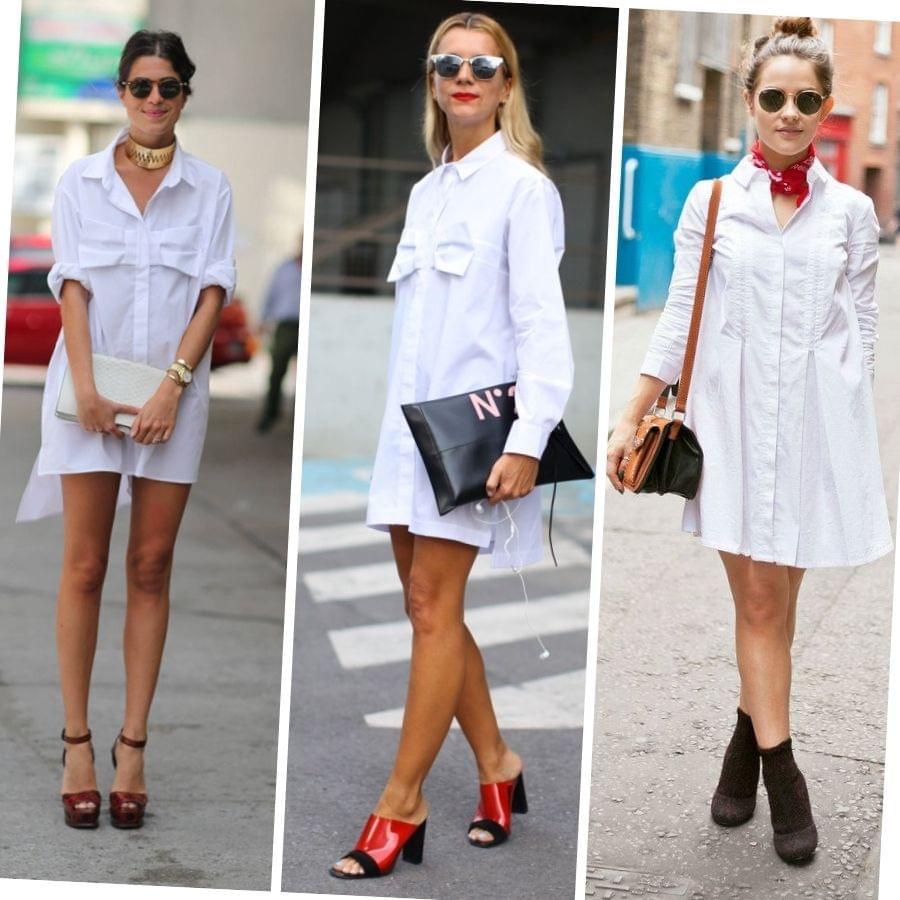 14 Outfits Showing How To Style A White Shirt Dress - BelleTag