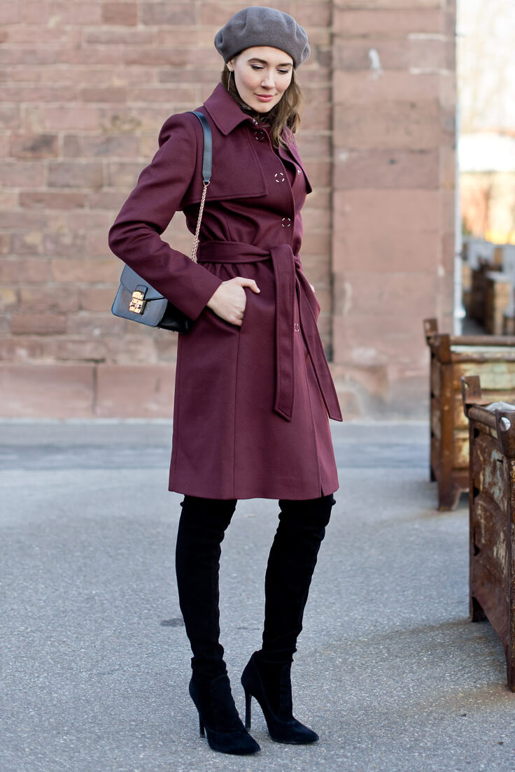 Woman in coat and heels