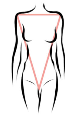 inverted triangle body type