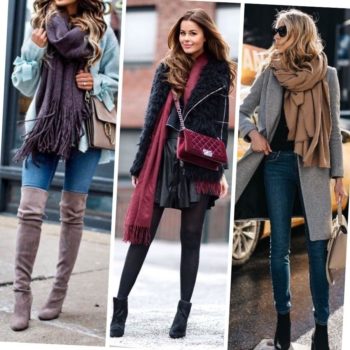 Pretty and stylish outfits with scarves