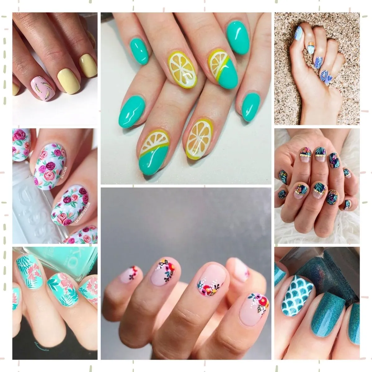 33 Summer Nail Art Ideas–From Sunset Ombré to Dreamy Clouds