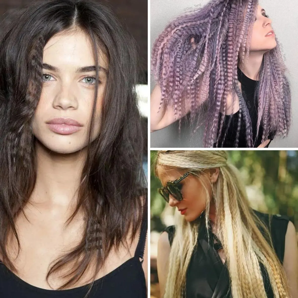 Crimped hairstyles
