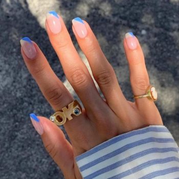 Colored French Tip Nails