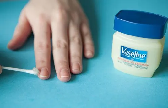 Vaseline for Excess Polish Cleaning
