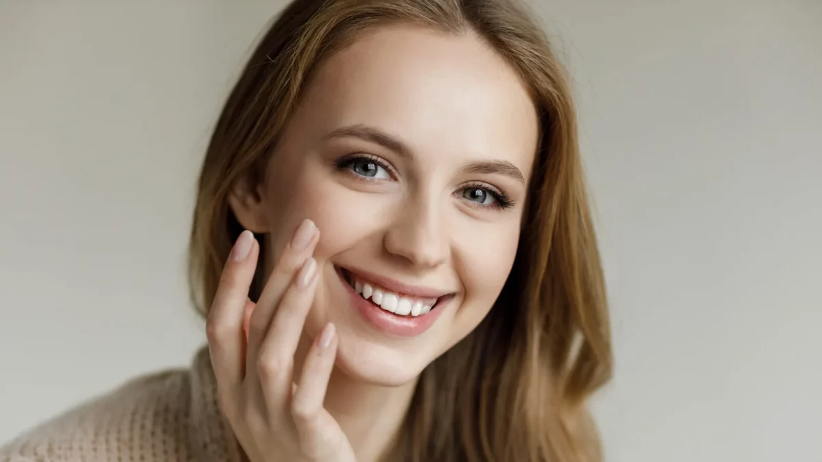 Young woman simple makeup