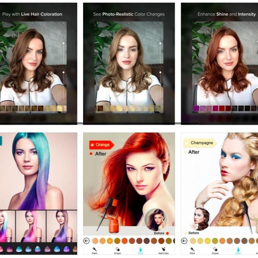 App for hair color change
