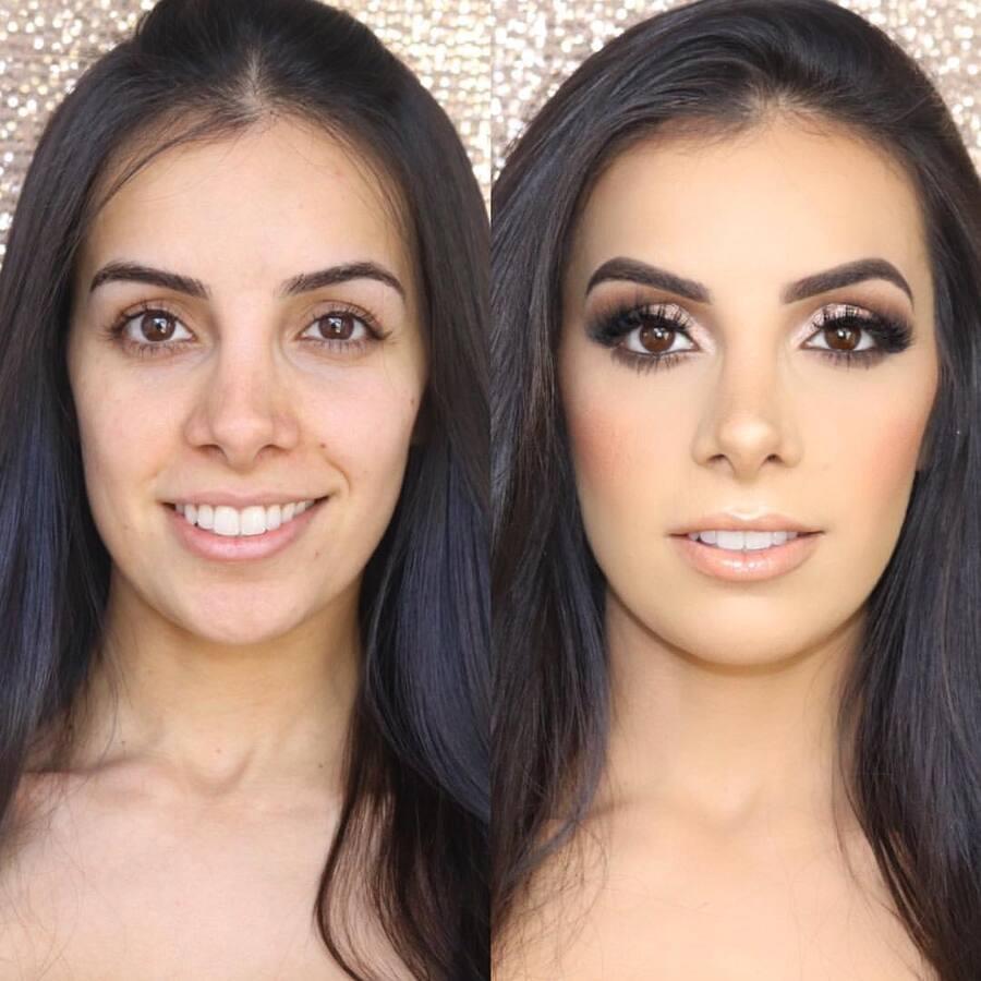 Before and after makeup