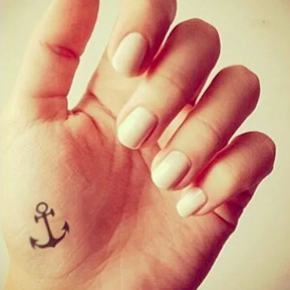 This can be a quite interesting place for a tattoo! Let this anchor keep you stable on the ground.