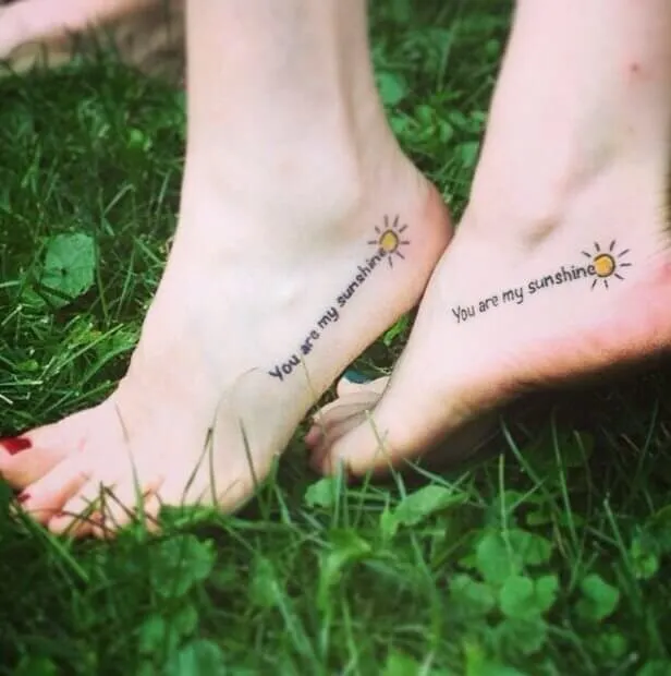 Spread the message with your lovely foot summer tattoos!