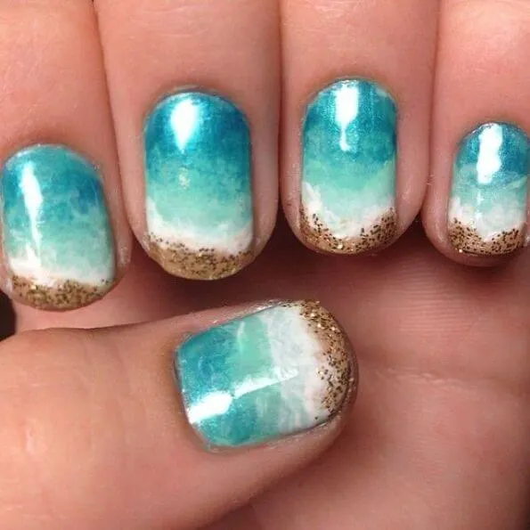 Beach and Sand Nails