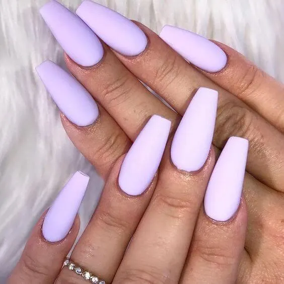 Lilac Coffin Nails