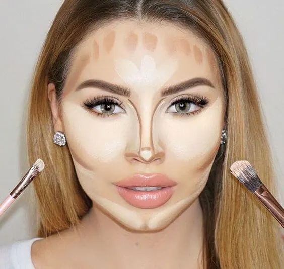 See how this makeup artist creates shadows that mimic the hollows of her cheeks and curves of her face