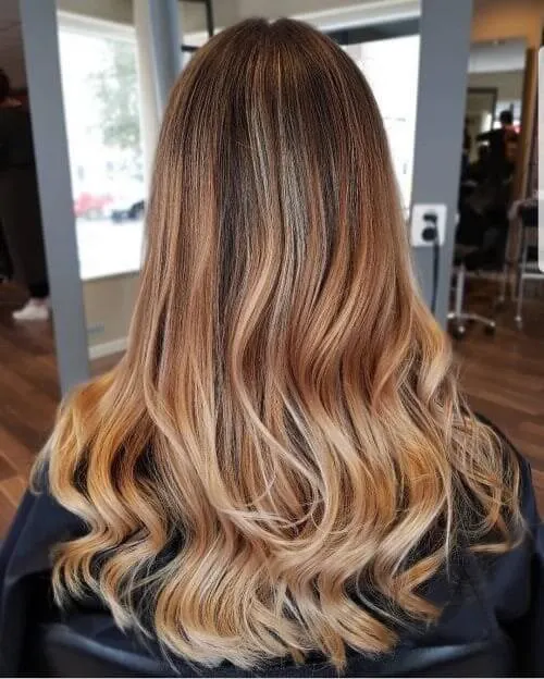 Auburn Roots with Blonde Ends