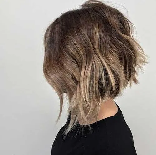 Beach Waves Asymmetric Bob