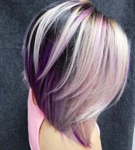 Angled Purple Bob