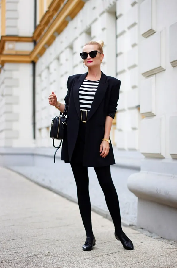 Ballerina Vibes - The flats and the oversize boyfriend blazer make the perfect statement
