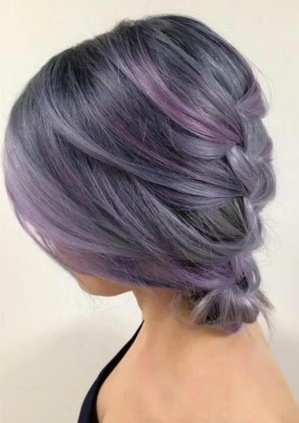 Braided Lilac Updo