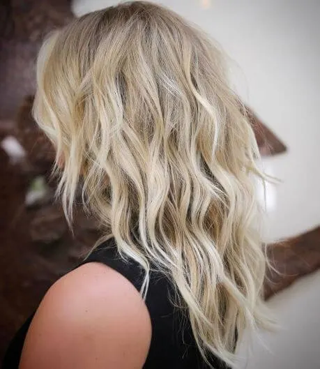 Wavy Blonde Shag