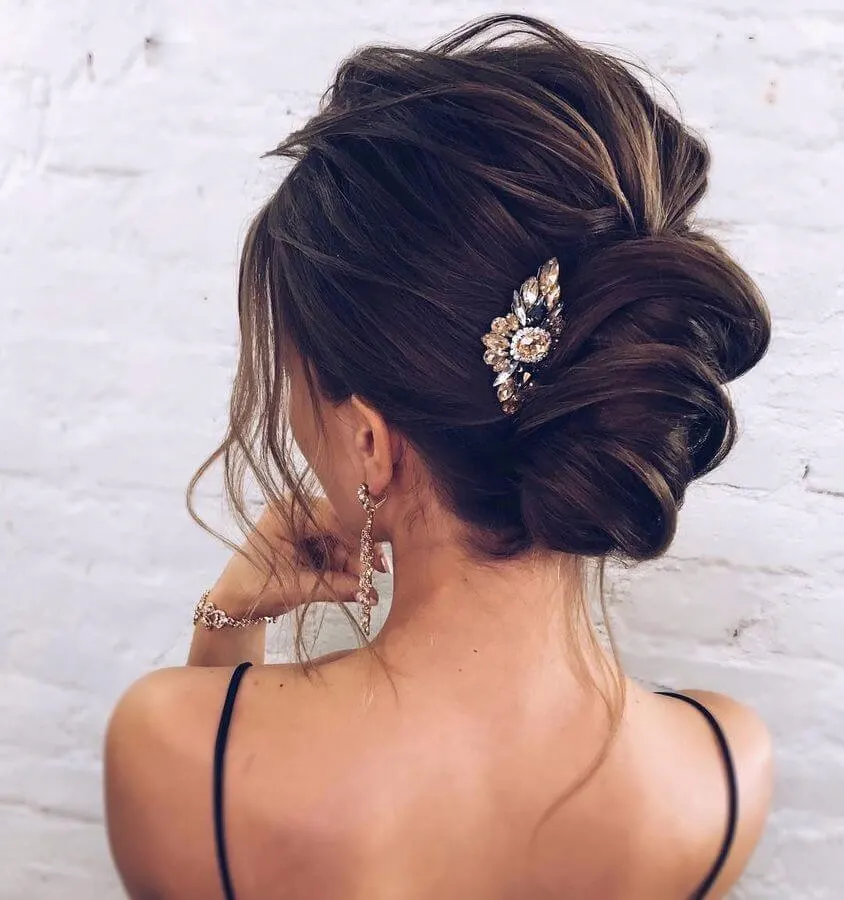 Chocolate Brown Updo